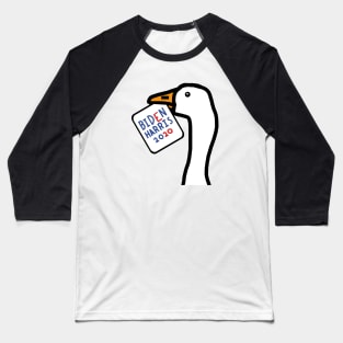 Portrait of a Goose with Stolen Biden Harris Sign Baseball T-Shirt